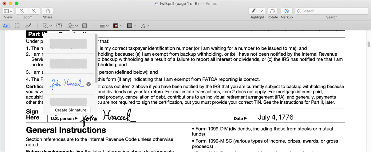 create a one-time fillable pdf form for free on a mac